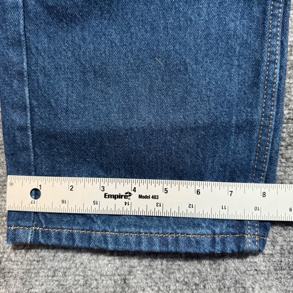 Levis 505 Regular Jeans Mens 34x32 Blue Denim 100% Cotton Straight Fit - Picture 9 of 11